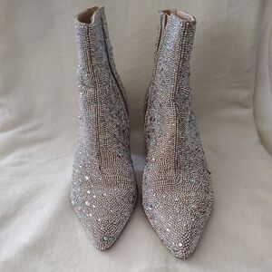 Betsey Johnson Kyla rhinestone booties. Size 10M